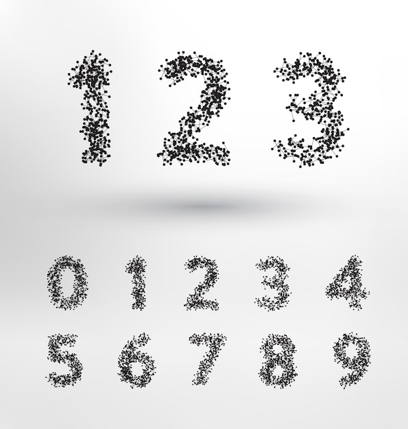 抽象的な数字のデザイン 無料のベクター