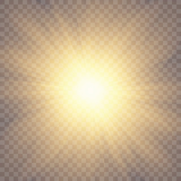 日光 グローライト効果 星はスパンコールを点滅させました プレミアムベクター