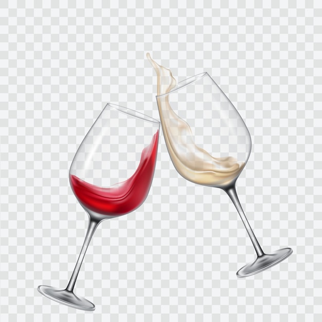 Бокал вина на белом фоне