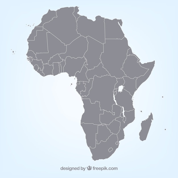 アフリカの地図ベクトル 無料のベクター