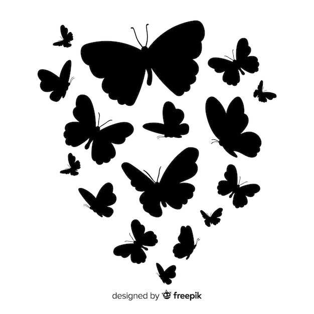 かわいいディズニー画像 綺麗な蝶 イラスト シルエット