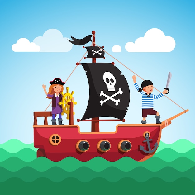 На пиратском корабле истории в картинках