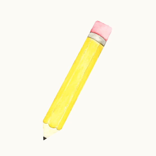 黄色の鉛筆のイラスト 無料のベクター