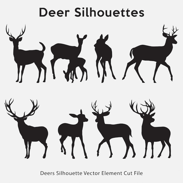 最も共有された シルエット かわいい 鹿 イラスト 9394