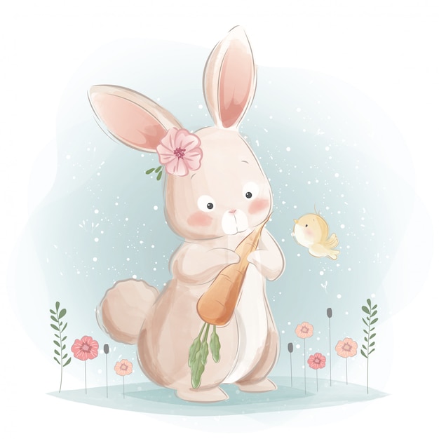 Фон зайчик tiny bunny