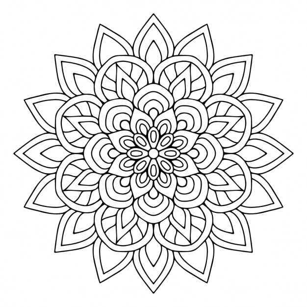 Download A cute floral mandala Vector | Free Download