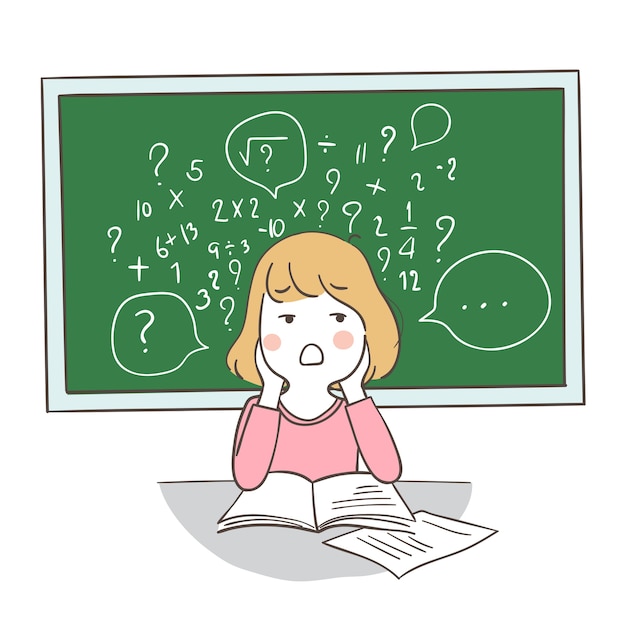 a-girl-confused-about-math-on-blackboard