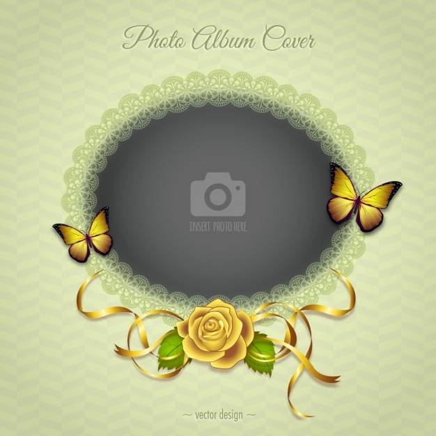 A romantic frame with a yellow rose
