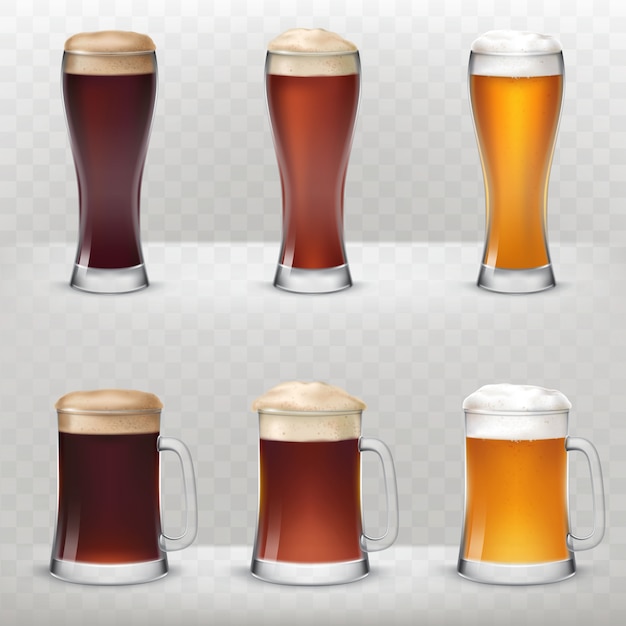 different types of beer mugs