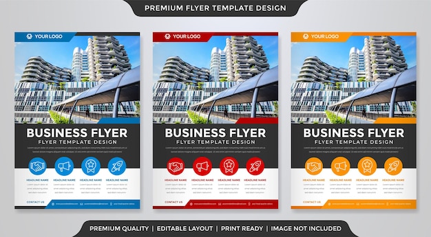 Premium Vector | A4 flyer template design style