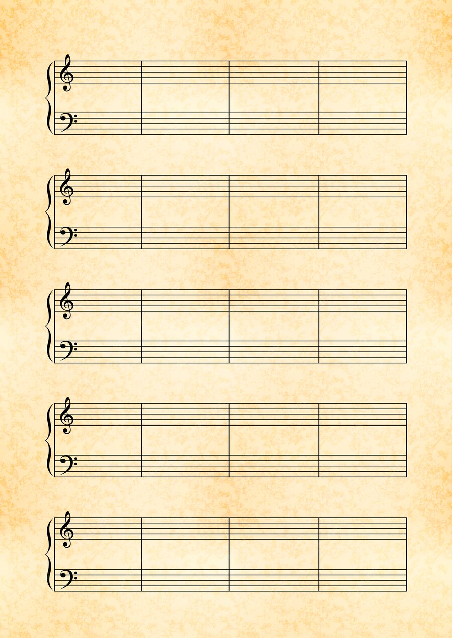 premium-vector-a4-size-yellow-sheet-of-old-paper-with-music-note-stave