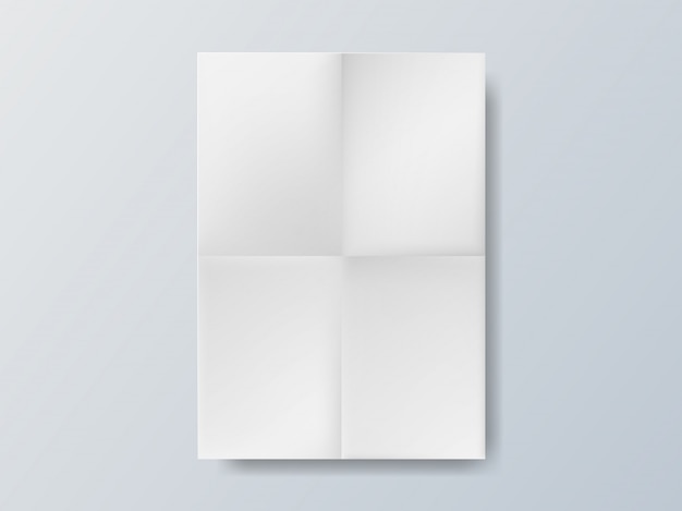 白い空の用紙サイズa4のパンフレット ベクター画像 プレミアム