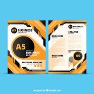 Free Vector A5 Business Brochure Template