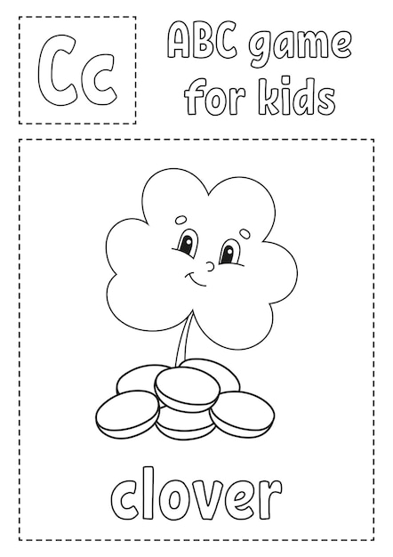 Premium Vector  Abc game for kids. alphabet coloring page.