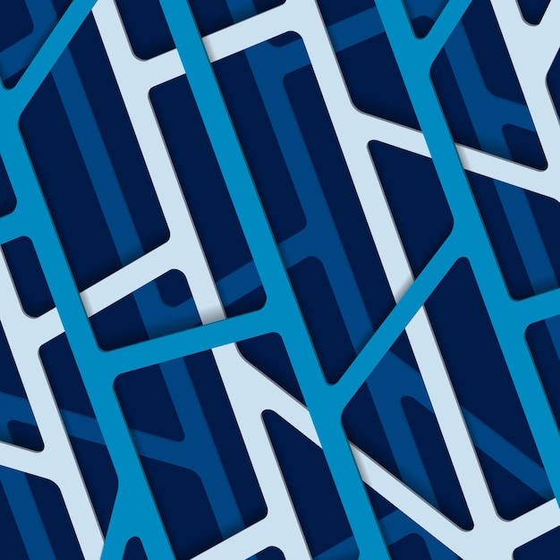 Premium Vector | Abstract 3d background with blue and white paper cut ...