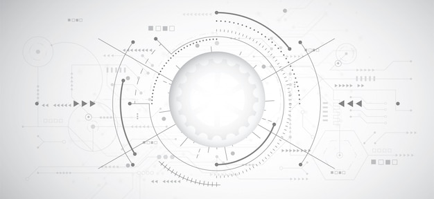 Abstract 3d design background with technology Premium Vector