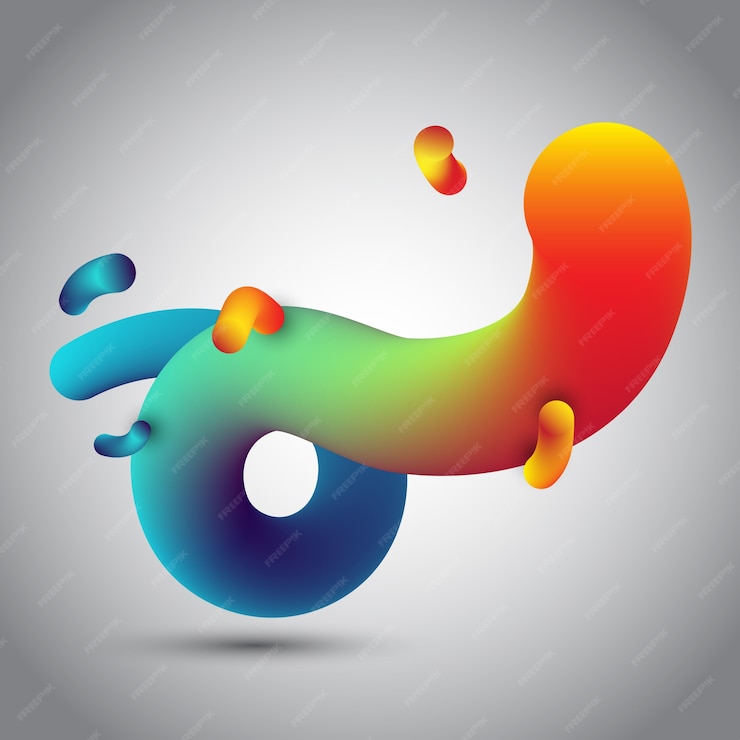 Free Vector | Abstract 3d design of fluid like shape