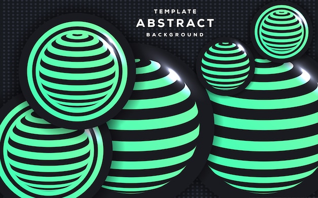Abstract 3d style with sphere background Premium Vector