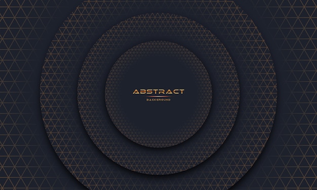 Abstract 3d with gold paper layers background template design Premium Vector