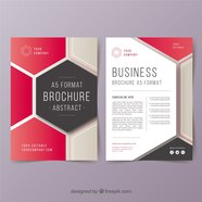 Abstract A5 Business Brochure Template Free Vector