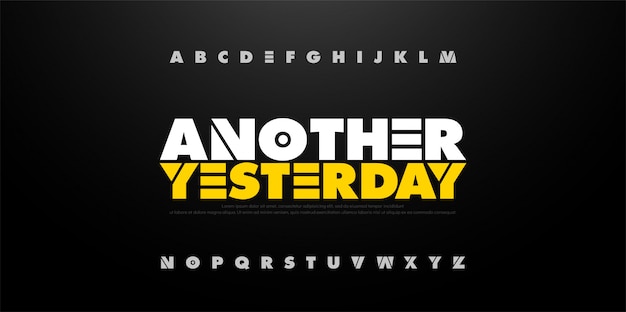 Abstract alphabet bold fun font. typography sport Premium Vector