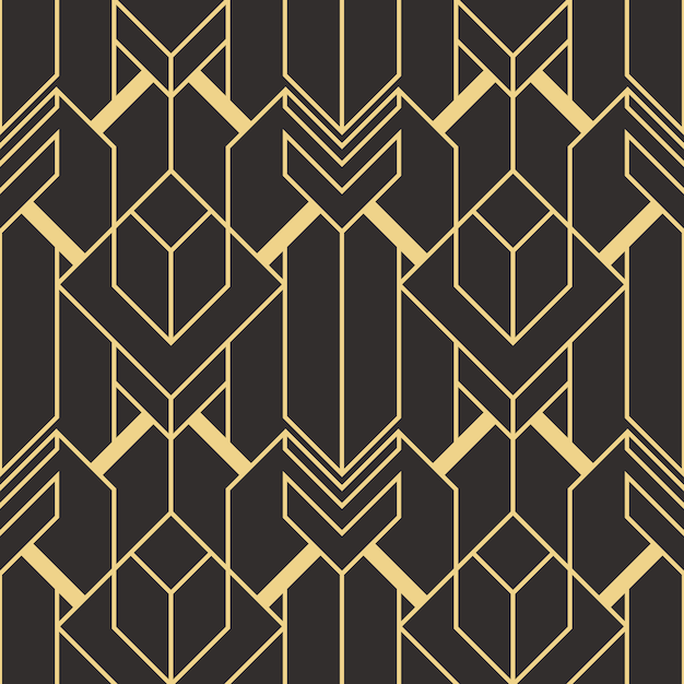 Premium Vector | Abstract art deco seamless modern tiles pattern