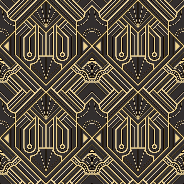 Premium Vector | Abstract art deco seamless pattern