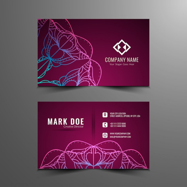 Free Vector Abstract artistic business card design