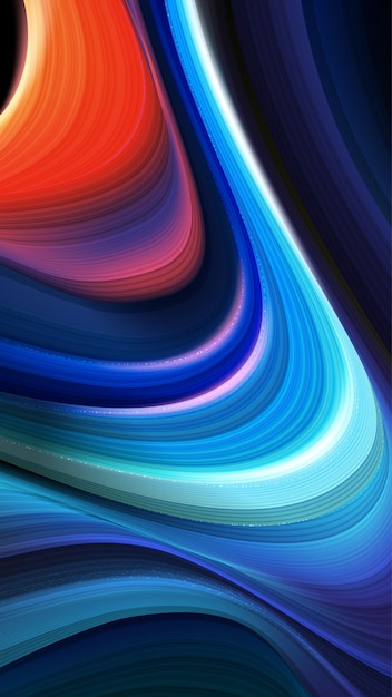 Premium Vector | Abstract background of curvy colorful streaks