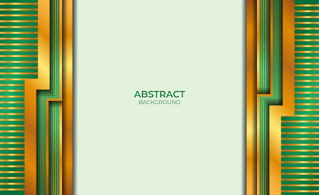 Premium Vector | Abstract background in gold and green style