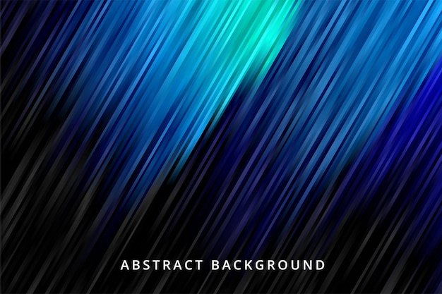 抽象的な背景のグラデーション ブルーブラックストライプライン壁紙 プレミアムベクター