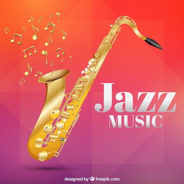 Free Vector | Abstract background of jazz saxophone