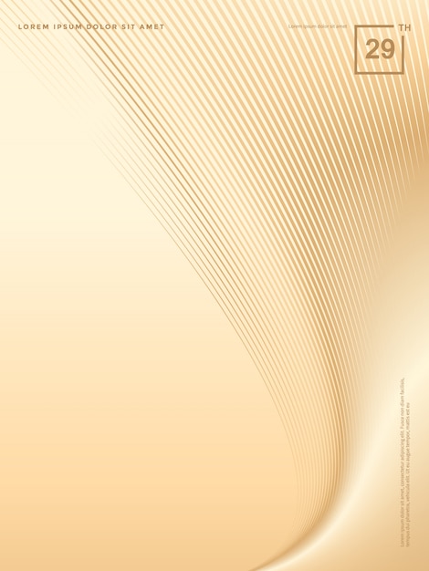 Abstract background of luxury gold lines, brochure background Premium Vector