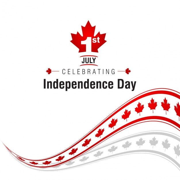 Abstract background of canada independence day Vector Free Download