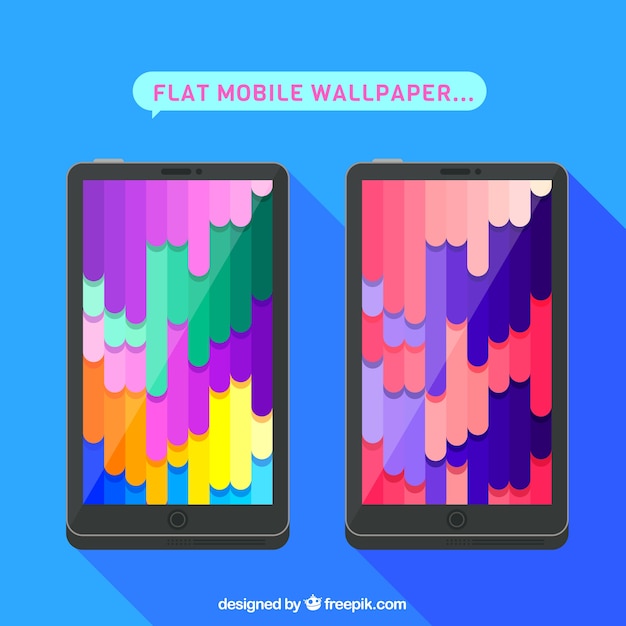 Abstract background of mobile in flat design