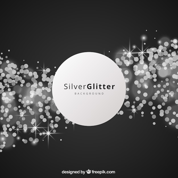 Abstract background of silver glitter | Free Vector