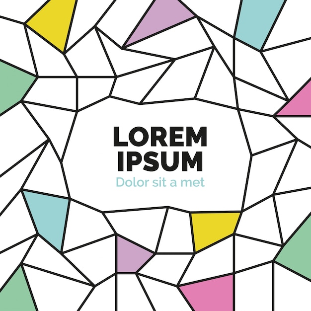 Abstract background template trendy flat style vector Free Vector
