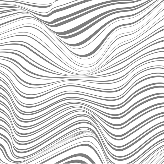 Abstract background of warped lines | Free Vector