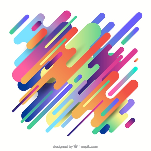 Download Abstract background with colorful rounded shapes Vector | Free Download