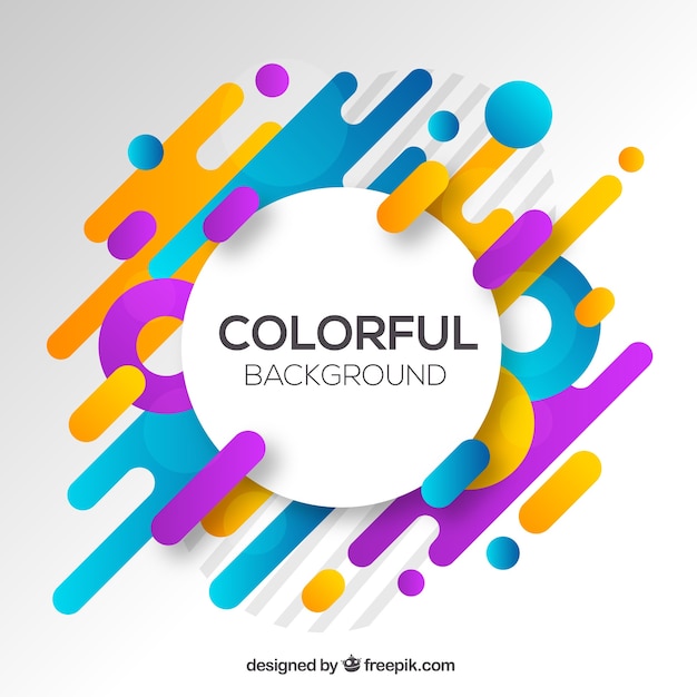 Free Vector | Abstract background with colorful rounded shapes