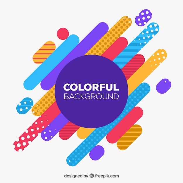 Abstract background with colorful stripes in
flat design