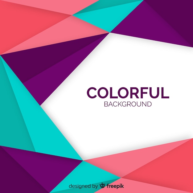 Abstract background with colorful triangles Free Vector
