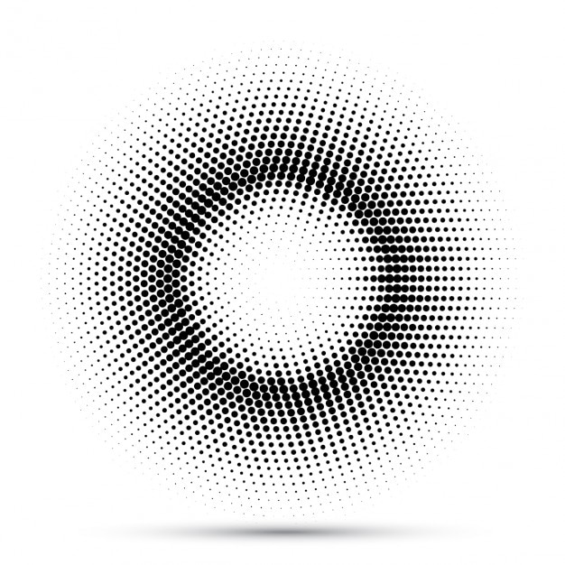 Download Free Vector | Abstract background with dots that make up a circle