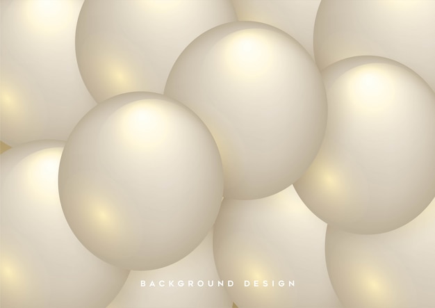 Abstract background with dynamic 3d spheres Premium Vector