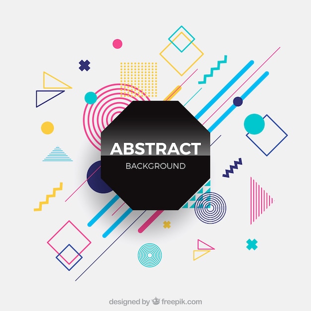 Download Abstract background with geometric shapes Vector | Free ...