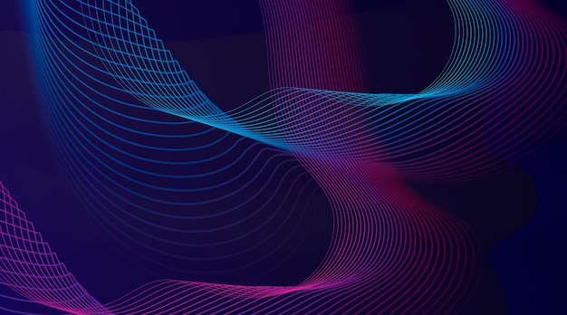 Free Vector | Abstract background with gradient wavy lines