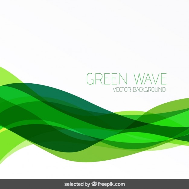 Free Vector Abstract Background With Green Waves