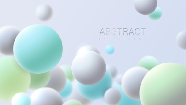 Abstract background with multicolored 3d spheres Premium Vector