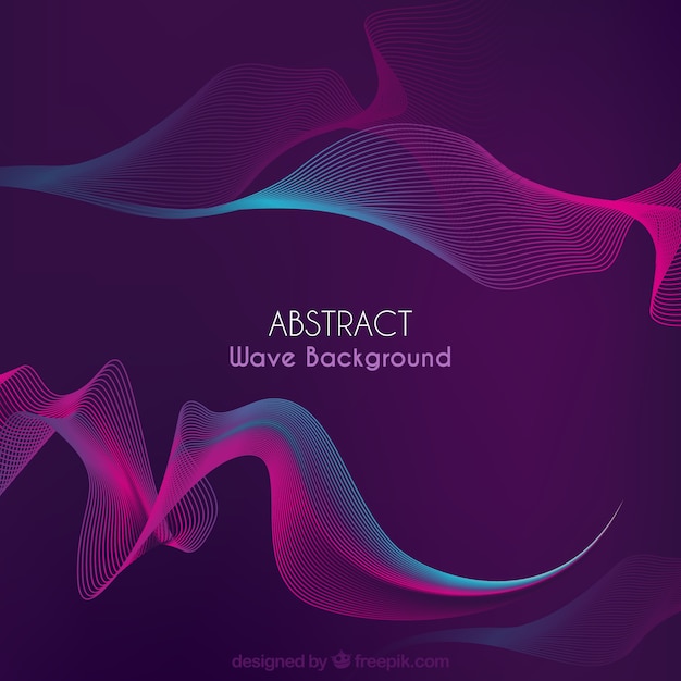 Free Vector | Abstract Background With Pink And Blue Waves