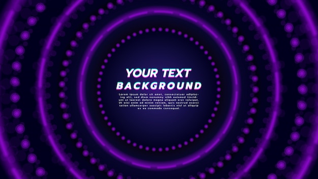 Premium Vector Abstract Background With Purple Neon Light In Circle Layout Technology And Modern Music Concept